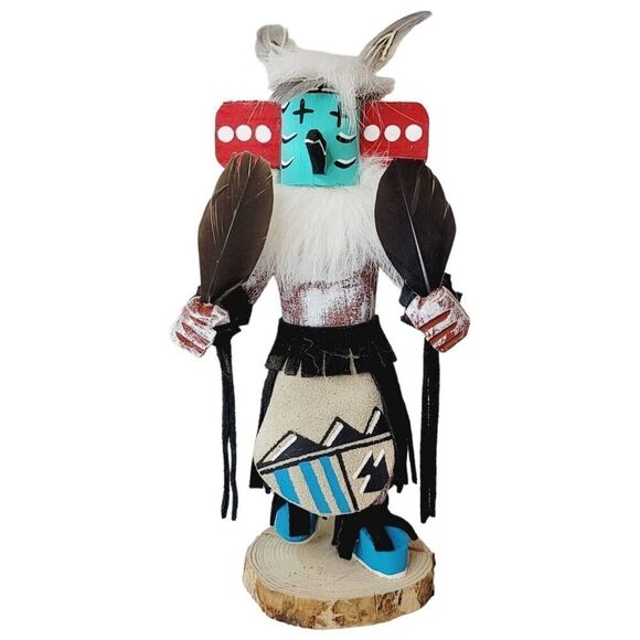 Vtg Zuni Road Runner Handmade Native American Kachina Doll Hand Painted Indian - Picture 1 of 10
